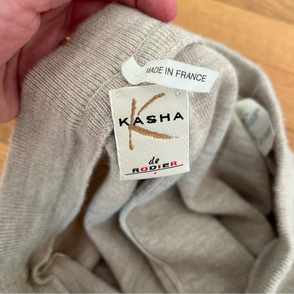 Rodier Kasha De Rodier Oatmeal Beige Wool Blend Midi Skirt Women’s Size Medium - Picture 3 of 5